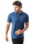 Polo Yaka Omzu Çizgili Armalı Düğmeli T-SHIRT-6275 2