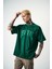 Erkek Revival Baskılı Oversize T-Shirt Nefti 4