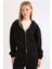 Yeni Sezon Coool Standart Fit Kapüşonlu Basic Düz Kanguru Cepli Fermuarlı Sweatshirt 1