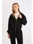 Yeni Sezon Coool Standart Fit Kapüşonlu Basic Düz Kanguru Cepli Fermuarlı Sweatshirt 3