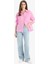 Yeni Sezon Oversize Geniş Kalıp Basic Düz Pembe Keten Uzun Kollu Gömlek 2
