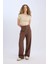 Yeni Sezon Standart Boy Kumaş Palazzo Pantolon Wide Leg Geniş Bol Paça Basic Düz Yüksek Bel 4