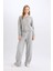 Yeni Sezon Standart Boy Kumaş Palazzo Pantolon Wide Leg Geniş Bol Paça Basic Düz Yüksek Bel 3