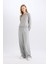 Yeni Sezon Standart Boy Kumaş Palazzo Pantolon Wide Leg Geniş Bol Paça Basic Düz Yüksek Bel 4