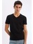 Yeni Sezon %100 Pamuk Slim Fit Dar Kesim V Yaka Basic Düz Kısa Kollu Tişört 3
