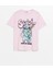 Yeni Sezon Bisiklet Yaka Lilo & Stitch Baskili Kadin Tisort - S4N309Z8 5