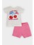 Kız Bebek 4'lü Pijama Takımı Desenli Kısa Kollu Penye Üst Beli Lastikli Şort E1551A525HS 2