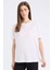 Regular Fit Bisiklet Yaka Basic Düz Penye Kısa Kollu Beyaz Tişört W9584AZ25SP 1