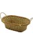 Oval Plastik Hasır Ekmek - Çok Amaçlı Sepet Kulplu - Metal Iskelet TABAN:11X18- AĞIZ:18X24.5CM D:8cm (4887) 1