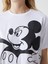 Yeni Sezon Bisiklet Yaka Mickey Mouse Baskili Kadin Tisort - S5GV95Z8 3