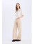 Yeni Sezon Coool Gabardin Palazzo Pantolon Wide Leg Yüksek Bel Geniş Bol Paça 2