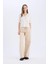 Yeni Sezon Coool Gabardin Palazzo Pantolon Wide Leg Yüksek Bel Geniş Bol Paça 3
