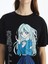 Yeni Sezon Bisiklet Yaka Anime Baskili Kadin Tisort - S5GP28Z8 3