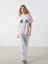 Yeni Sezon Bisiklet Yaka Mickey ve Minnie Mouse Baskili Kadin Tisort - S5GV64Z8 2