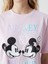 Yeni Sezon Bisiklet Yaka Mickey ve Minnie Mouse Baskili Kadin Tisort - S5GV64Z8 3