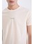 Yeni Sezon %100 Pamuk Slim Fit Dar Kesim Bisiklet Yaka Baskılı Kısa Kollu Tişört 4