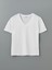 Yeni Sezon V Yaka Oversize Kadin Tisort - S5NK78Z8 1