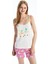 Yeni Sezon U Yaka Baskili Askili Kadin Sortlu Pijama Takimi - S4NP09Z8 1