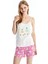 Yeni Sezon U Yaka Baskili Askili Kadin Sortlu Pijama Takimi - S4NP09Z8 3