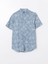 Yeni Sezon Regular Fit Kisa Kollu Desenli Poplin Erkek Gomlek - S5FG12Z8 1