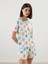 Yeni Sezon Bisiklet Yaka Cicekli Kadin Sortlu Pijama Takimi - S5CE39Z8 2