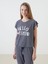 Yeni Sezon Bisiklet Yaka Cizgili Kadin Pijama Takimi - S56966Z8 2
