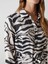 Yeni Sezon Zebra Desenli Kadin Gomlek Elbise - S5JT07Z8 3