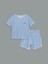 Yeni Sezon Bisiklet Yaka Cizgili Kadin Sortlu Pijama Takimi - S58077Z8 5