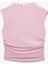 Yeni Sezon Drapeli Dik Yaka Kolsuz Crop Slim Fit Üst 4