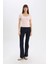 Yeni Sezon Slim Fit Dar Kesim Yuvarlak Yaka Basic Düz Fitilli Kaşkorse Kısa Kollu Tişört 2