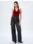 Yeni Sezon Degaje Yaka Kolsuz Slim Fit Bluz 2