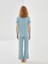 Yeni Sezon Gomlek Yaka Kadin Pijama Takimi - S52990Z8 4