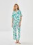 Yeni Sezon Gomlek Yaka Cicekli Kadin Pijama Takimi - S59605Z8 1