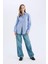 Yeni Sezon Coool Oversize Geniş Kalıp Çizgili Poplin Uzun Kollu Gömlek 5