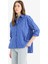Yeni Sezon Oversize Geniş Kalıp Çizgili Poplin Uzun Kollu Gömlek 4