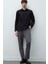 Yeni Sezon Regular Fit Polo Yaka Basic Düz Gofre Uzun Kollu Gömlek 2