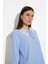 Yeni Sezon Regular Fit Geniş Yakalı Çizgili Poplin Uzun Kollu Gömlek Tunik 1