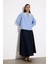 Yeni Sezon Regular Fit Geniş Yakalı Çizgili Poplin Uzun Kollu Gömlek Tunik 2