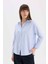 Yeni Sezon Oversize Geniş Kalıp Çizgili Oxford Uzun Kollu Gömlek 2