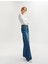 Yeni Sezon Yüksek Bel Düğmeli Geniş Paça Cepli Kot Pantolon - Wide Leg Jeans 3