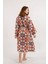 Müslin Kimono %100 Pamuklu Mandala Desenli Jakarlı Bornoz Kaftan Sabahlık 1