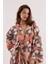 Müslin Kimono %100 Pamuklu Mandala Desenli Jakarlı Bornoz Kaftan Sabahlık 2