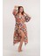 Müslin Kimono %100 Pamuklu Mandala Desenli Jakarlı Bornoz Kaftan Sabahlık 3