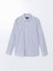 Yeni Sezon Slim Fit Uzun Kollu Cizgili Poplin Erkek Gomlek - S5BQ22Z8 5