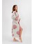 Müslin Kimono %100 Pamuklu Frida Desenli Jakarlı Bornoz Kaftan Sabahlık 5