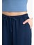Yeni Sezon Keten Karışımlı Palazzo Pantolon Wide Leg Geniş Bol Paça Üç Cepli Normal Bel Basic Düz Standart Boy 5
