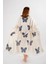 Müslin Kimono %100 Pamuklu Kelebek Baskılı Desenli Bornoz Kaftan Sabahlık 1