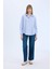 Yeni Sezon Oversize Geniş Kalıp Çizgili Poplin Uzun Kollu Gömlek 2
