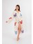 Müslin Kimono %100 Pamuklu Kelebek Baskılı Desenli Bornoz Kaftan Sabahlık 2