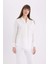 Yeni Sezon Oversize Geniş Kalıp Basic Düz Uzun Kollu Beyaz Gömlek 5